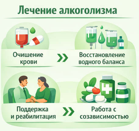 лечение алкоголизма в Называевске этапы